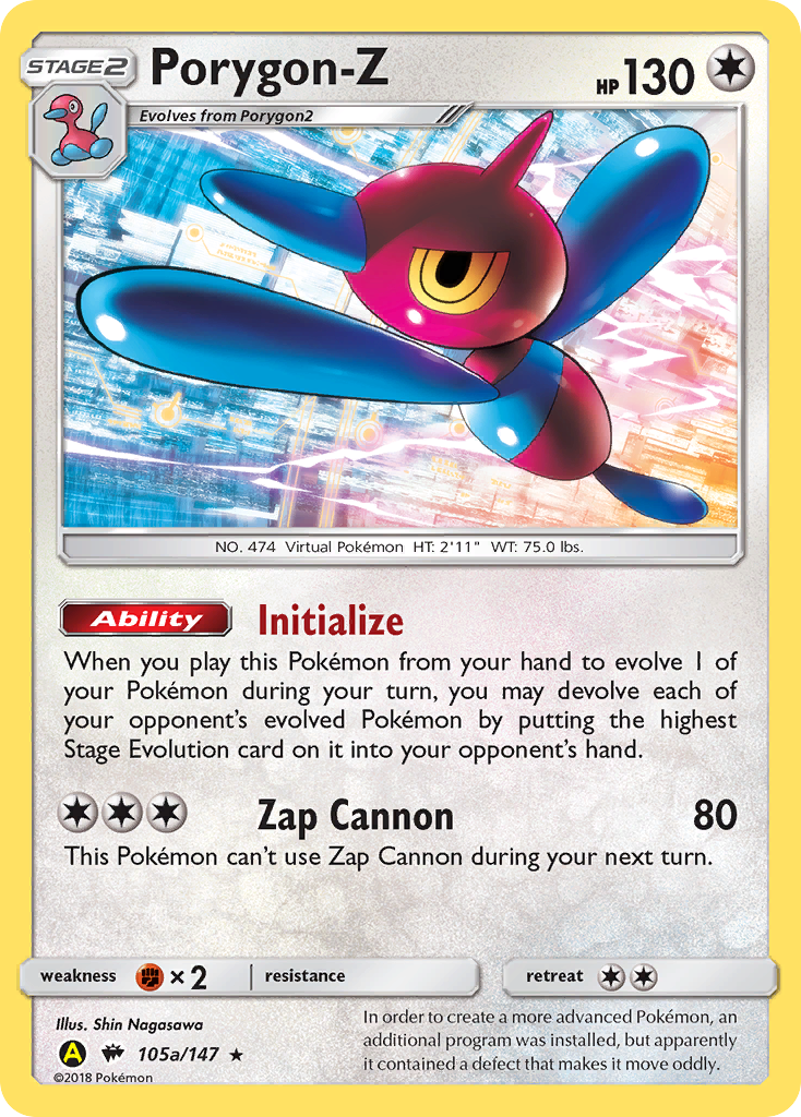 Porygon-Z (105a/147) (Alternate Art Promo) [Sun & Moon: Burning Shadows] | Nerdhalla Games