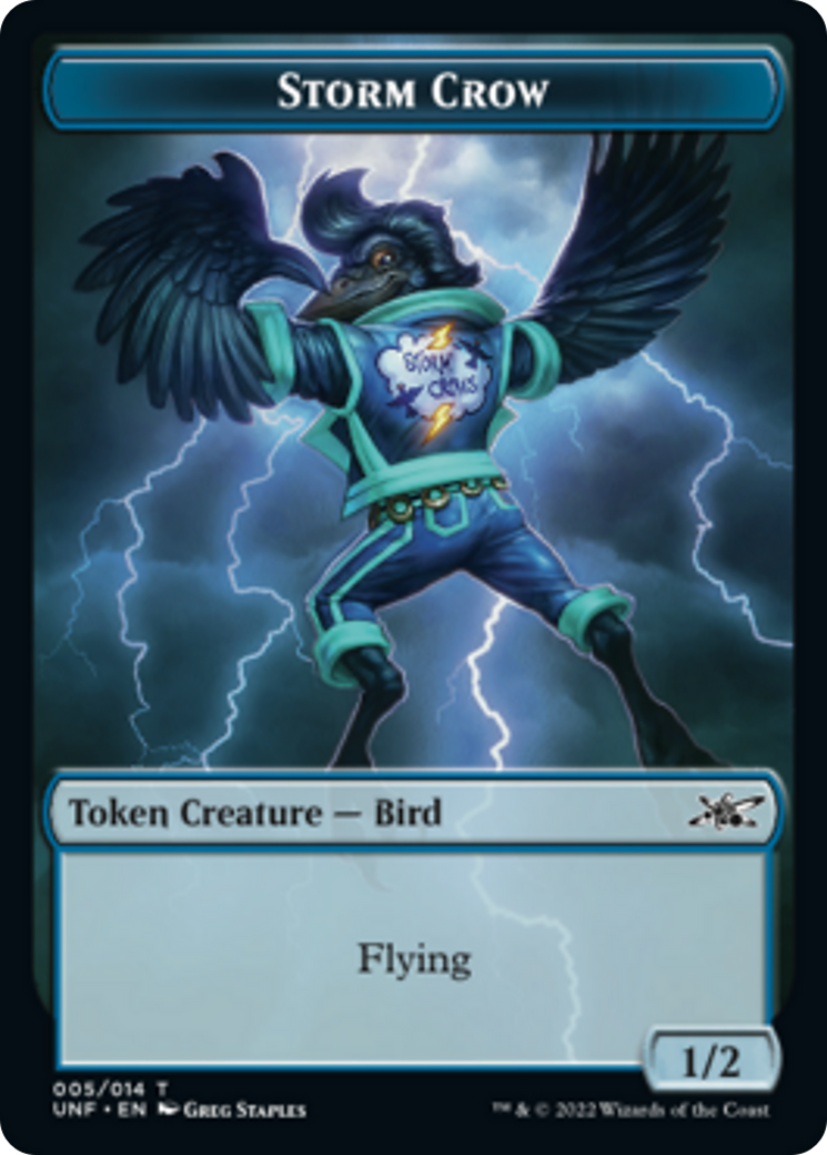 Cat // Storm Crow Double-sided Token [Unfinity Tokens] | Nerdhalla Games