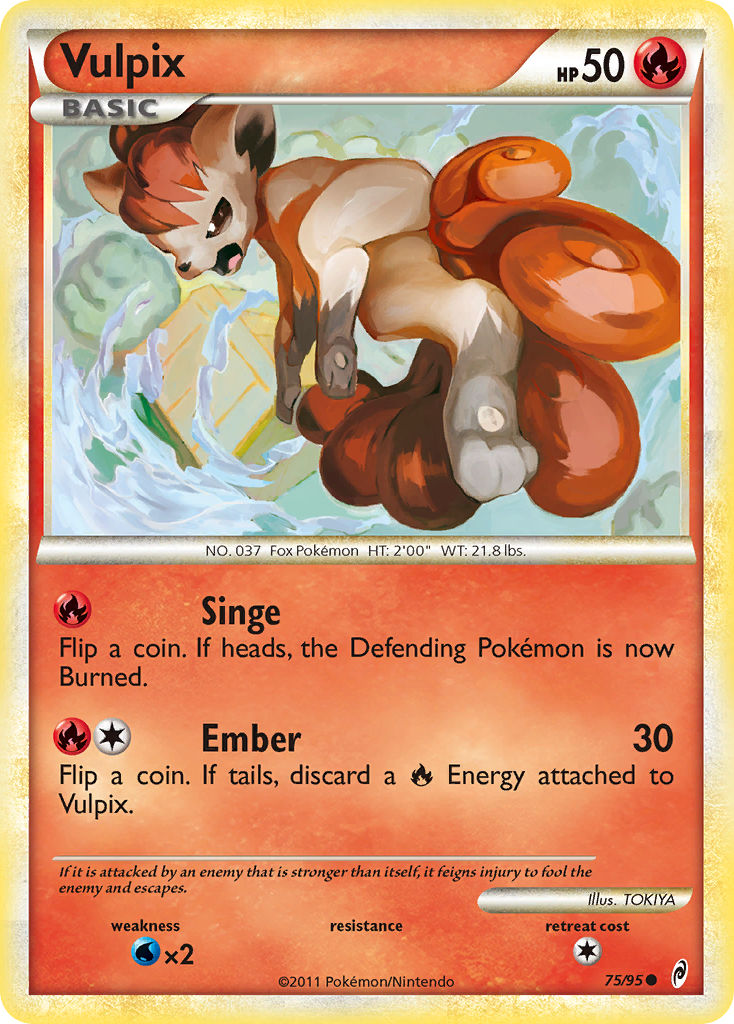 Vulpix (75/95) [HeartGold & SoulSilver: Call of Legends] | Nerdhalla Games