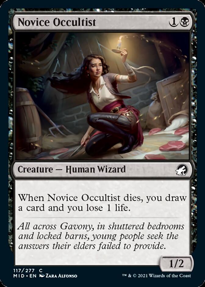 Novice Occultist [Innistrad: Midnight Hunt] | Nerdhalla Games