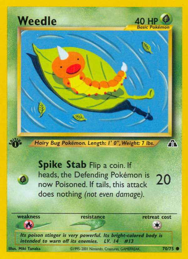 Weedle (70/75) [Neo Discovery 1st Edition] | Nerdhalla Games