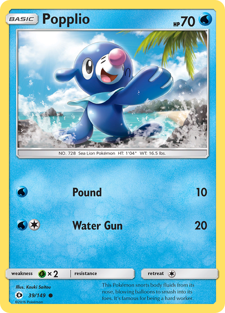 Popplio (39/149) [Sun & Moon: Base Set] | Nerdhalla Games