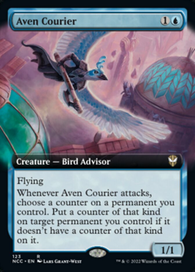 Aven Courier (Extended Art) [Streets of New Capenna Commander] | Nerdhalla Games