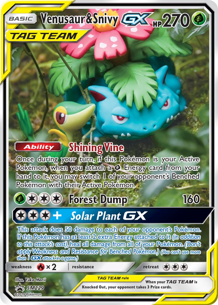 Venusaur & Snivy GX (SM229) [Sun & Moon: Black Star Promos] | Nerdhalla Games