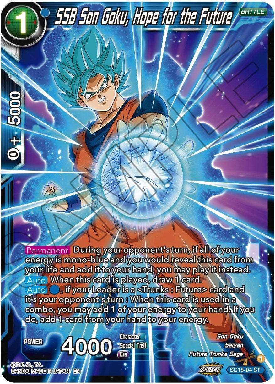 SSB Son Goku, Hope for the Future (SD18-04) [Dawn of the Z-Legends] | Nerdhalla Games