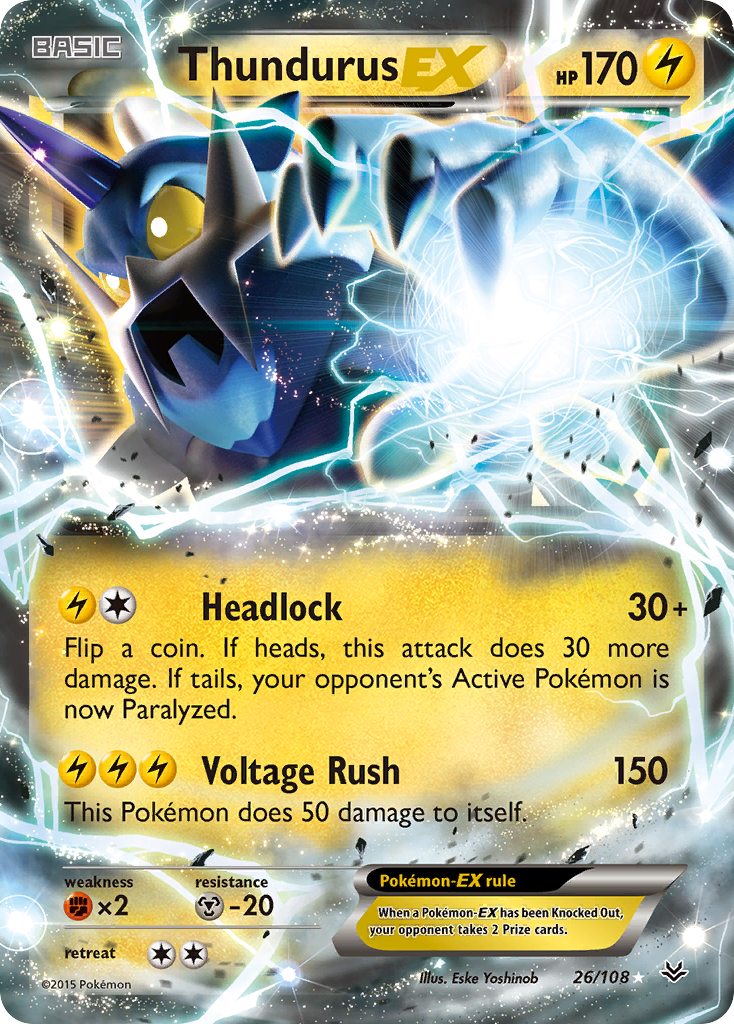 Thundurus EX (26/108) [XY: Roaring Skies] | Nerdhalla Games