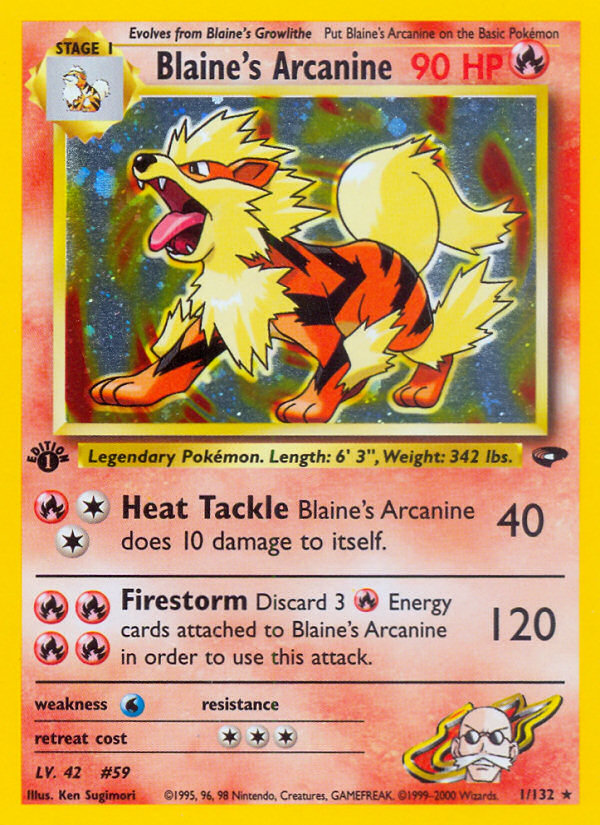 Blaine's Arcanine (1/132) [Gym Challenge 1st Edition] | Nerdhalla Games