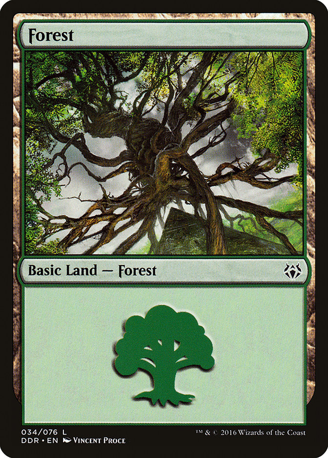 Forest (34) [Duel Decks: Nissa vs. Ob Nixilis] | Nerdhalla Games