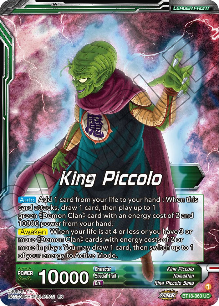 King Piccolo // King Piccolo, World Conquest Awaits (BT18-060) [Dawn of the Z-Legends Prerelease Promos] | Nerdhalla Games