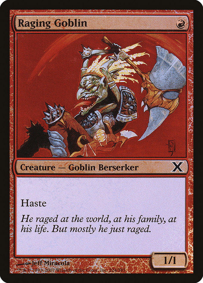 Raging Goblin (Premium Foil) [Tenth Edition] | Nerdhalla Games