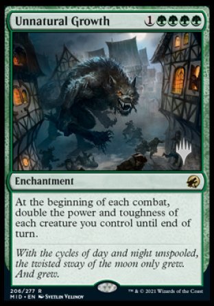 Unnatural Growth (Promo Pack) [Innistrad: Midnight Hunt Promos] | Nerdhalla Games