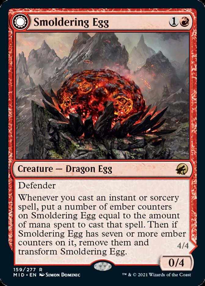 Smoldering Egg // Ashmouth Dragon [Innistrad: Midnight Hunt] | Nerdhalla Games