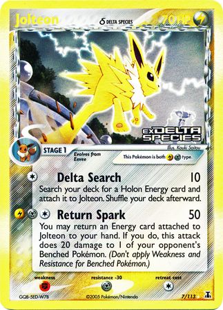 Jolteon (7/113) (Delta Species) (Stamped) [EX: Delta Species] | Nerdhalla Games