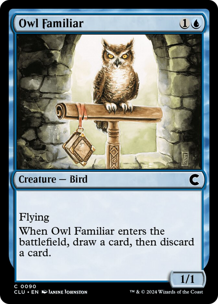 Owl Familiar [Ravnica: Clue Edition] | Nerdhalla Games