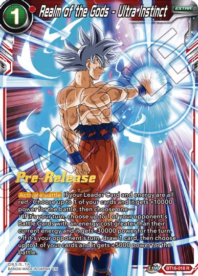 Realm of the Gods - Ultra Instinct (BT16-018) [Realm of the Gods Prerelease Promos] | Nerdhalla Games