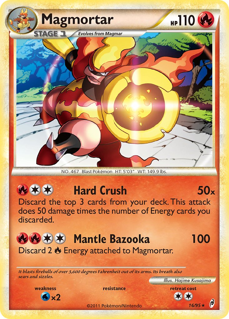 Magmortar (16/95) (Theme Deck Exclusive) [HeartGold & SoulSilver: Call of Legends] | Nerdhalla Games