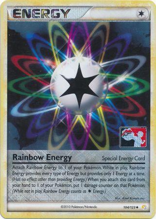 Rainbow Energy (104/123) (League Promo) [HeartGold & SoulSilver: Base Set] | Nerdhalla Games