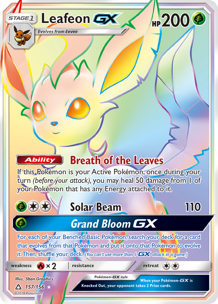 Leafeon GX (157/156) [Sun & Moon: Ultra Prism] | Nerdhalla Games