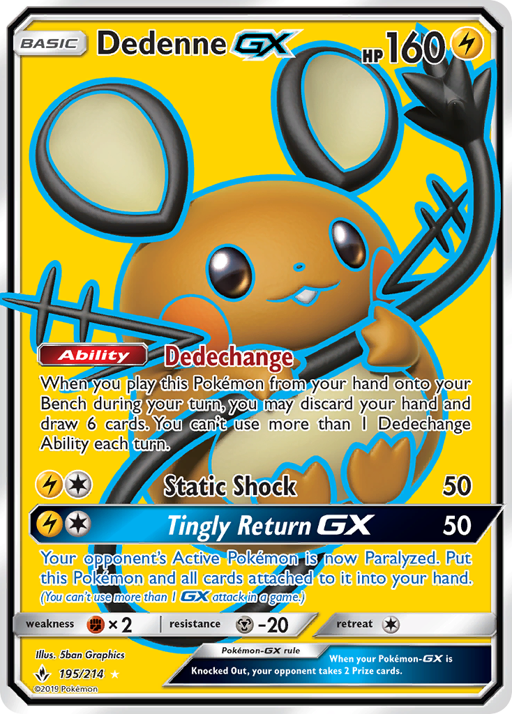 Dedenne GX (195/214) [Sun & Moon: Unbroken Bonds] | Nerdhalla Games