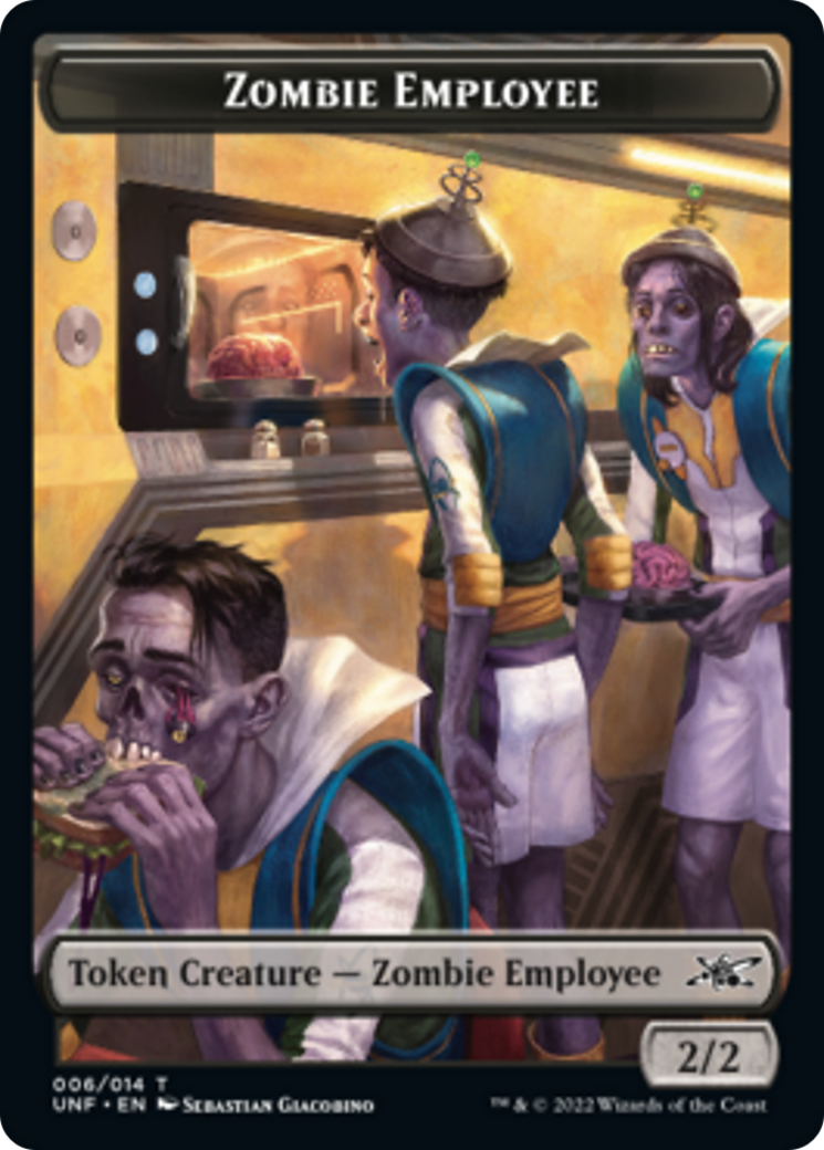 Zombie Employee // Balloon Double-sided Token [Unfinity Tokens] | Nerdhalla Games