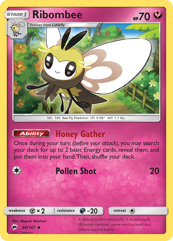 Ribombee (96/147) [Sun & Moon: Burning Shadows] | Nerdhalla Games