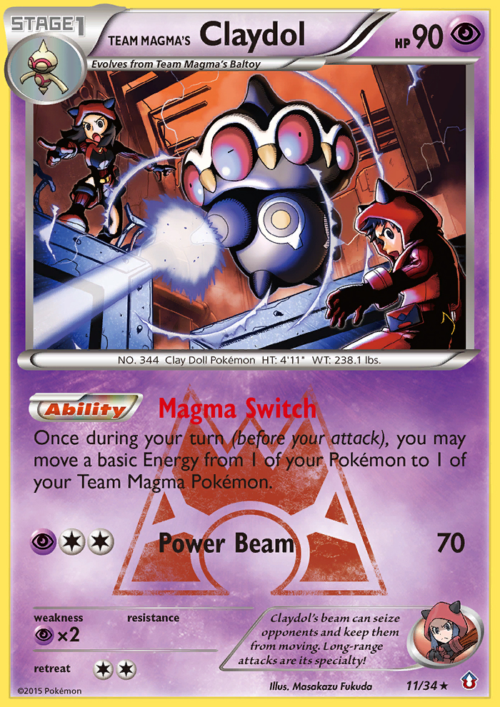 Team Magma's Claydol (11/34) [XY: Double Crisis] | Nerdhalla Games