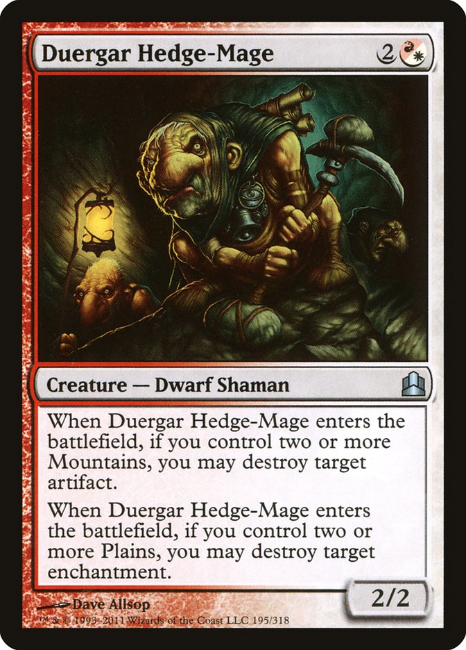 Duergar Hedge-Mage [Commander 2011] | Nerdhalla Games