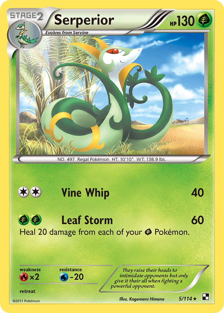 Serperior (5/114) (Green Tornado) (Theme Deck Exclusive) [Black & White: Base Set] | Nerdhalla Games