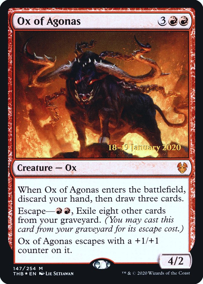 Ox of Agonas [Theros Beyond Death Prerelease Promos] | Nerdhalla Games