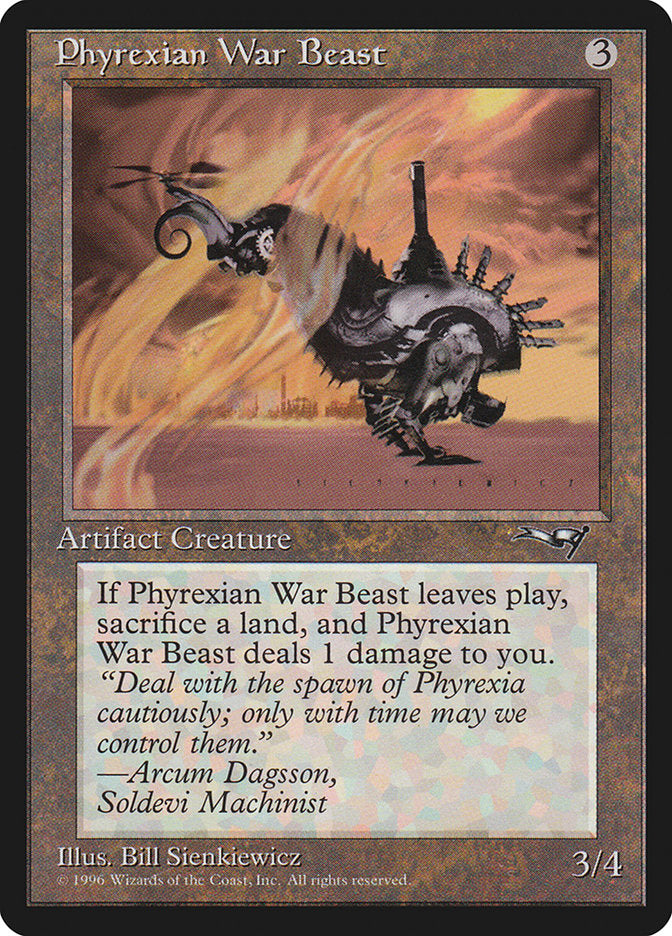 Phyrexian War Beast (Signature on Right) [Alliances] | Nerdhalla Games