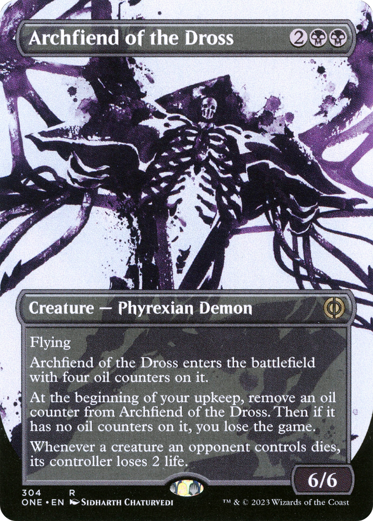 Archfiend of the Dross (Borderless Ichor) [Phyrexia: All Will Be One] | Nerdhalla Games