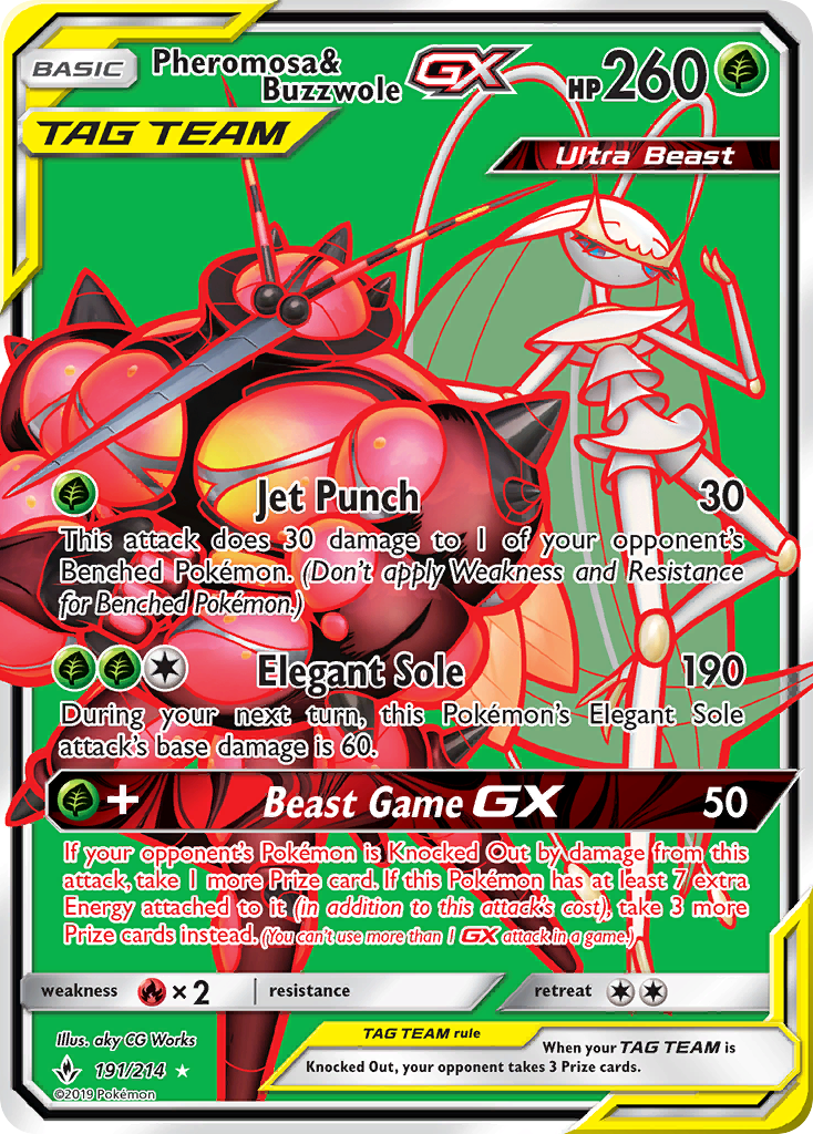 Pheromosa & Buzzwole GX (191/214) [Sun & Moon: Unbroken Bonds] | Nerdhalla Games