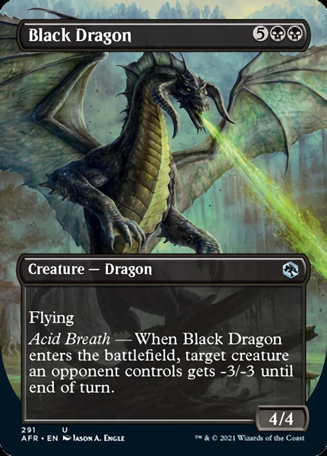 Black Dragon (Borderless Alternate Art) [Dungeons & Dragons: Adventures in the Forgotten Realms] | Nerdhalla Games