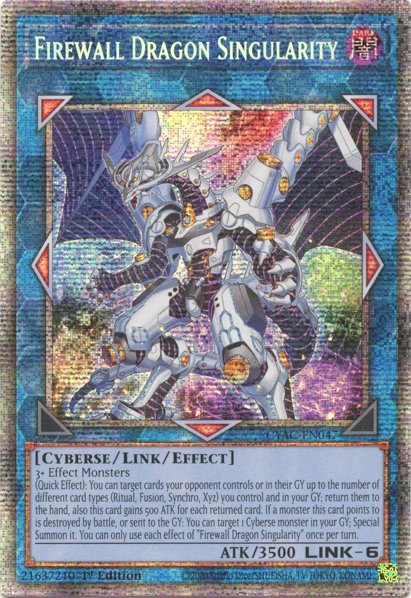 Firewall Dragon Singularity [CYAC-EN047] Starlight Rare | Nerdhalla Games