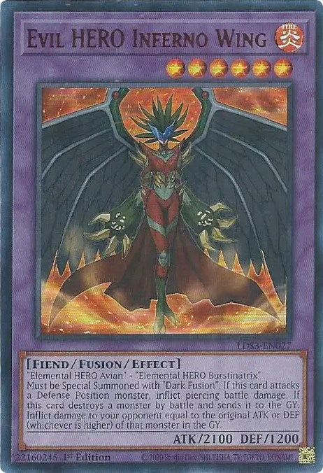 Evil HERO Inferno Wing (Red) [LDS3-EN027] Ultra Rare | Nerdhalla Games