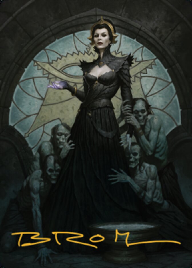 Liliana of the Veil Art Card (Gold-Stamped Signature) [Dominaria United Art Series] | Nerdhalla Games