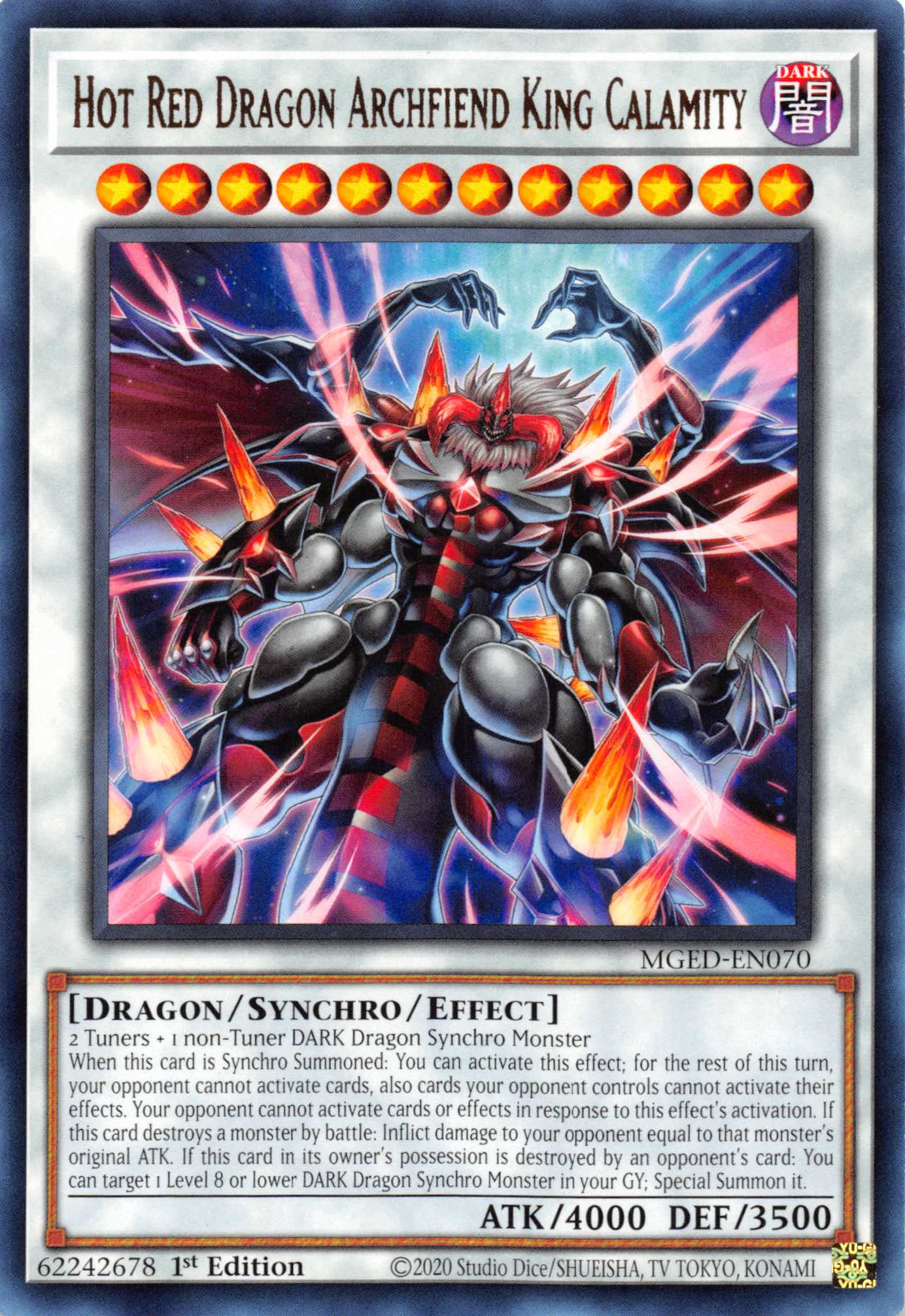 Hot Red Dragon Archfiend King Calamity [MGED-EN070] Rare | Nerdhalla Games