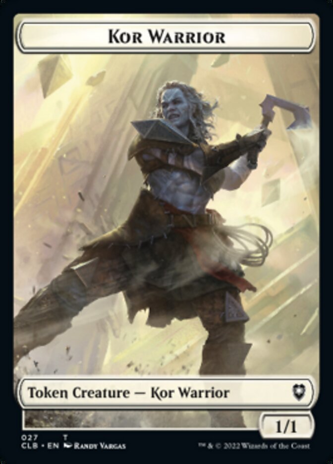 Kor Warrior // Treasure Double-sided Token [Commander Legends: Battle for Baldur's Gate Tokens] | Nerdhalla Games