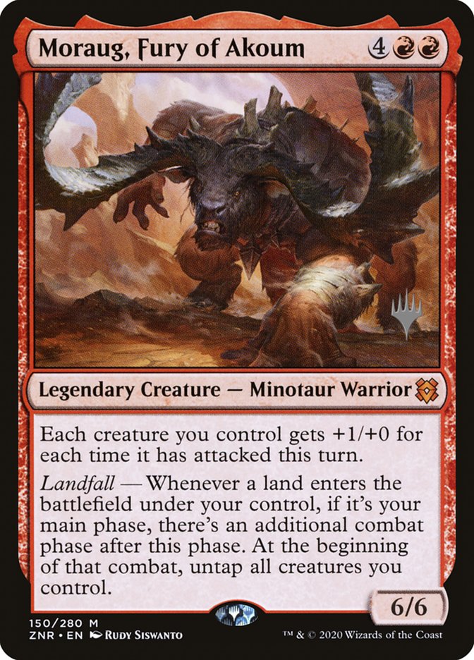 Moraug, Fury of Akoum (Promo Pack) [Zendikar Rising Promos] | Nerdhalla Games