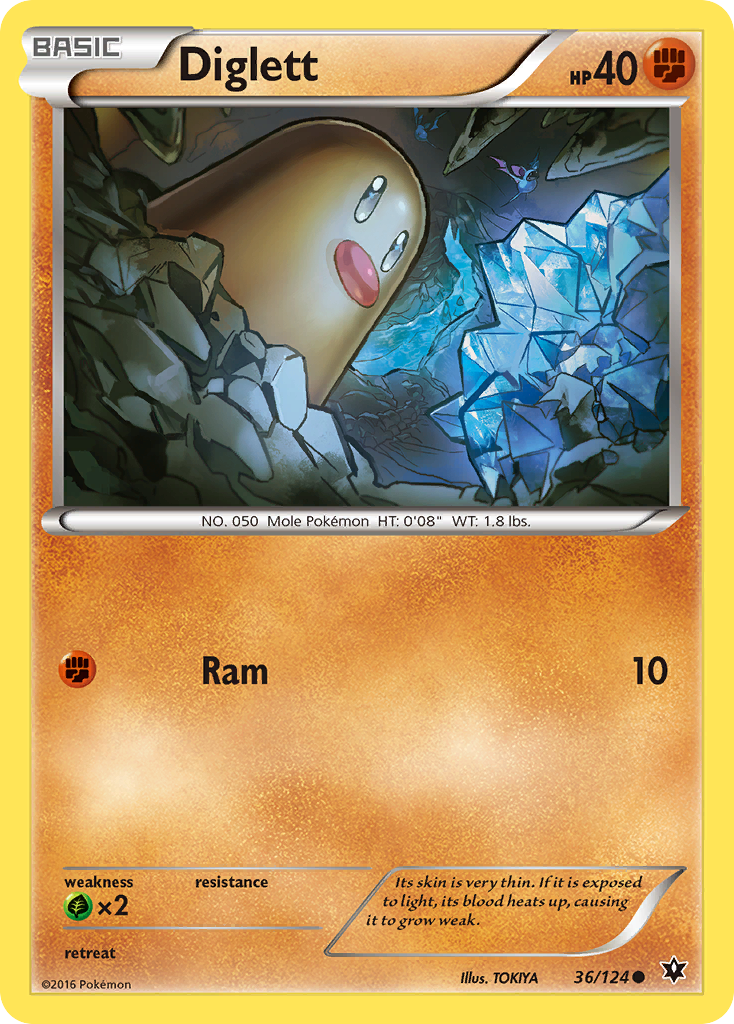 Diglett (36/124) [XY: Fates Collide] | Nerdhalla Games