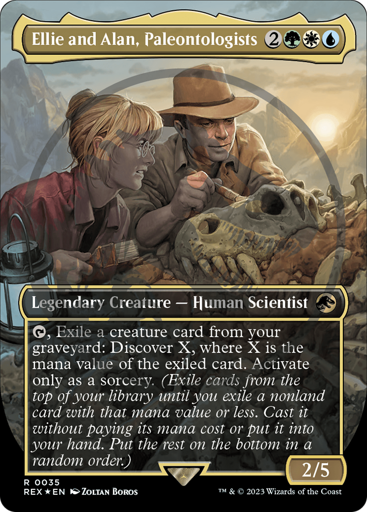 Ellie and Alan, Paleontologists Emblem (Borderless) [Jurassic World Collection Tokens] | Nerdhalla Games