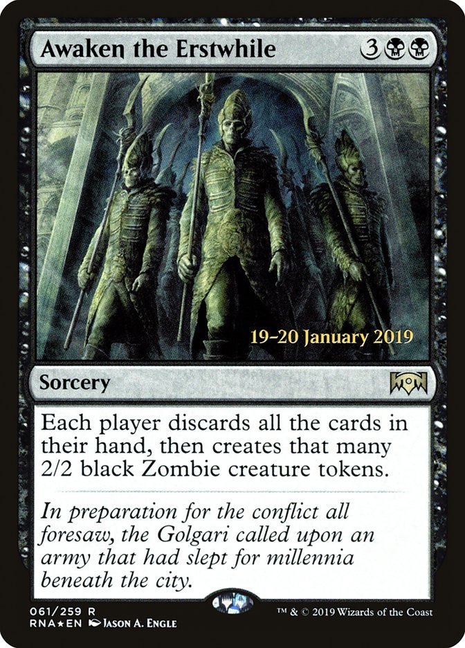 Awaken the Erstwhile [Ravnica Allegiance Prerelease Promos] | Nerdhalla Games