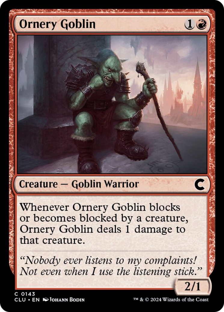 Ornery Goblin [Ravnica: Clue Edition] | Nerdhalla Games