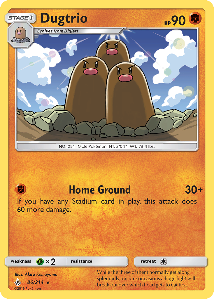 Dugtrio (86/214) [Sun & Moon: Unbroken Bonds] | Nerdhalla Games