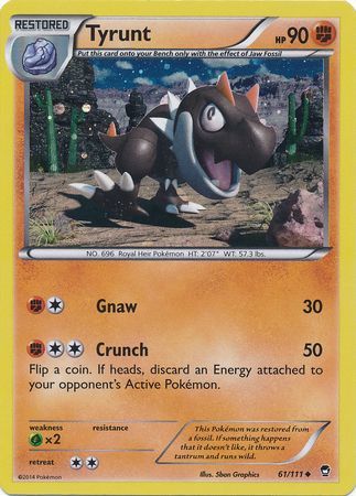 Tyrunt (61/111) (Cosmos Holo) [XY: Furious Fists] | Nerdhalla Games