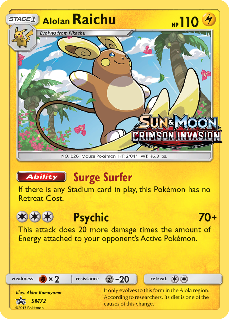 Alolan Raichu (SM72) (Prerelease Promo) [Sun & Moon: Black Star Promos] | Nerdhalla Games