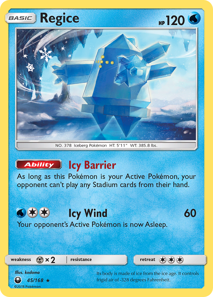 Regice (45/168) [Sun & Moon: Celestial Storm] | Nerdhalla Games