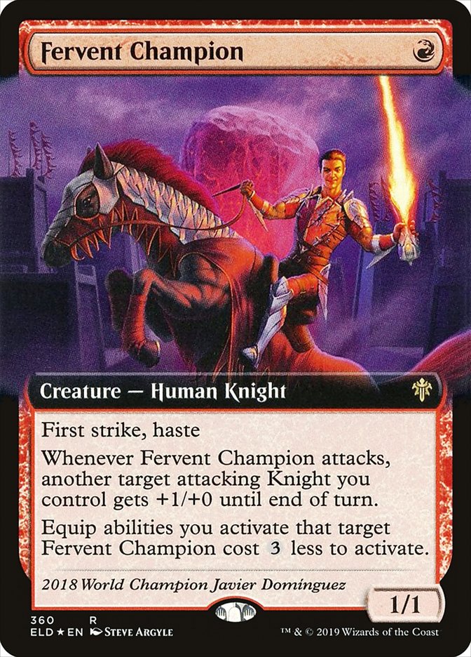 Fervent Champion (Extended Art) [Throne of Eldraine] | Nerdhalla Games