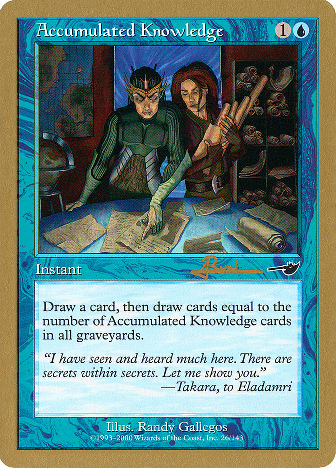 Accumulated Knowledge (Antoine Ruel) [World Championship Decks 2001] | Nerdhalla Games