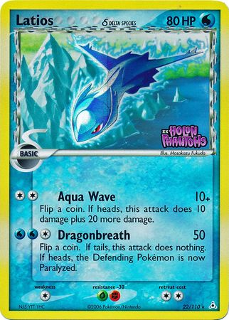 Latios (22/110) (Delta Species) (Stamped) [EX: Holon Phantoms] | Nerdhalla Games